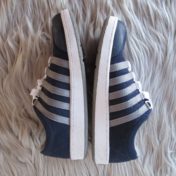 K-Swiss Court Pro Blue & White Shoes 2.5 - Picture 4 of 11